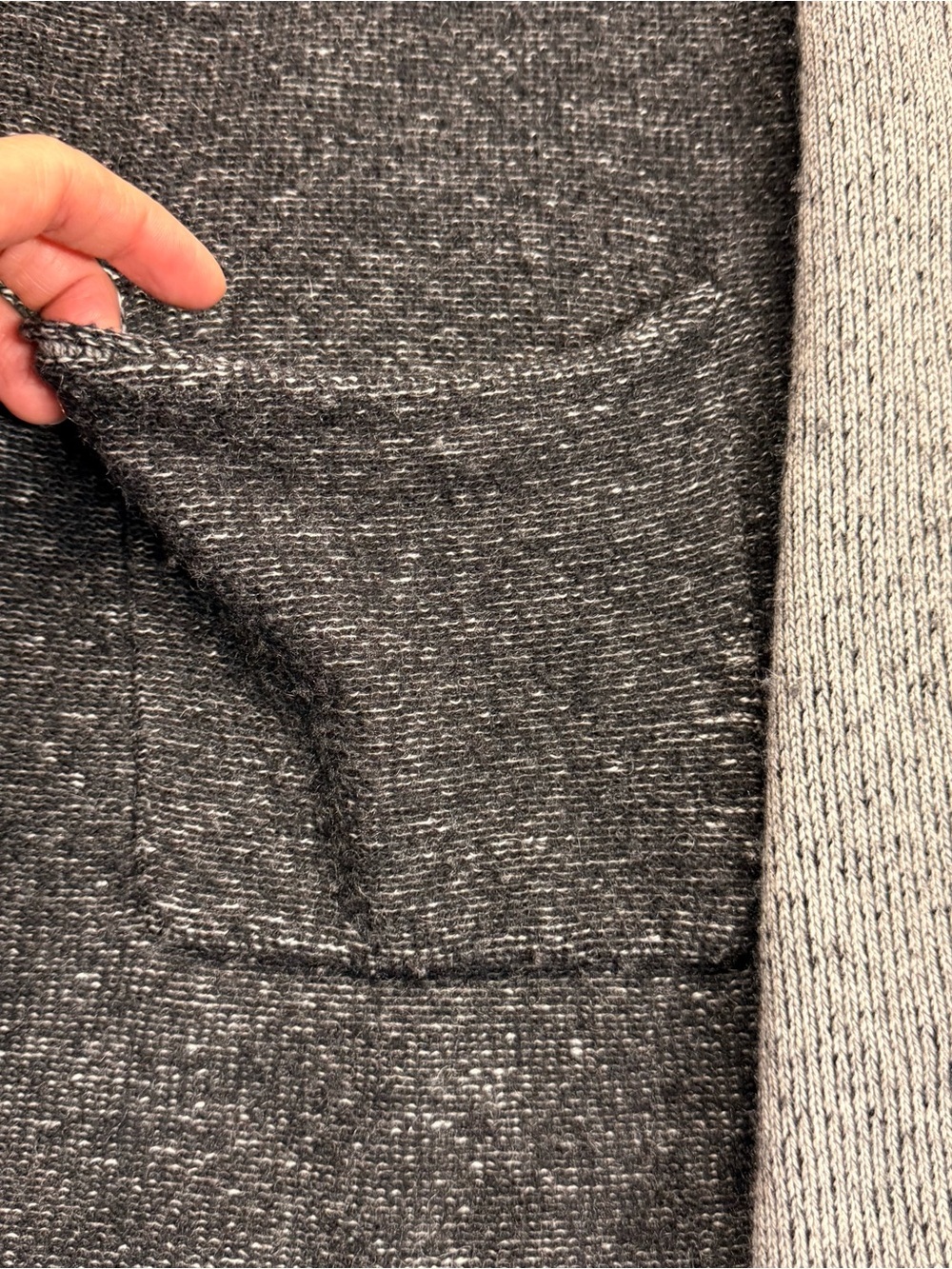 Babaton Two-Tone Gray Open-Front Cardigan - Cashmere Blend - Picture 5 of 8